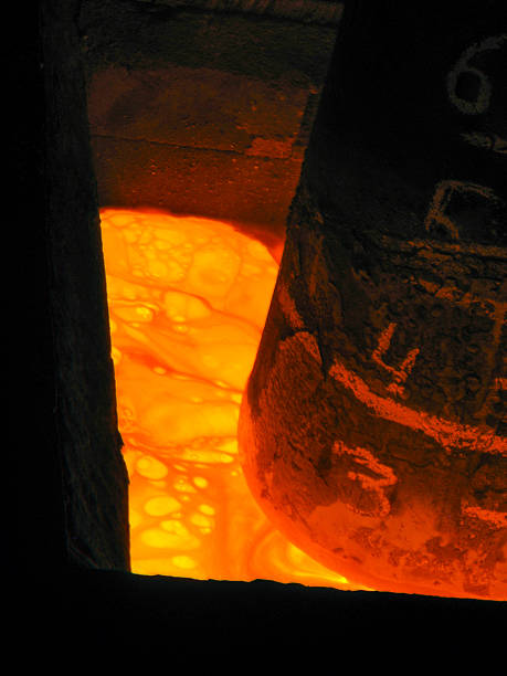 istock Molten Slag Bath View in Metallurgy 532981614