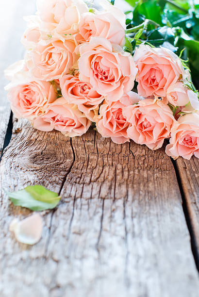 istock Bouquet of Pink Roses with Copy Space on image 532982307