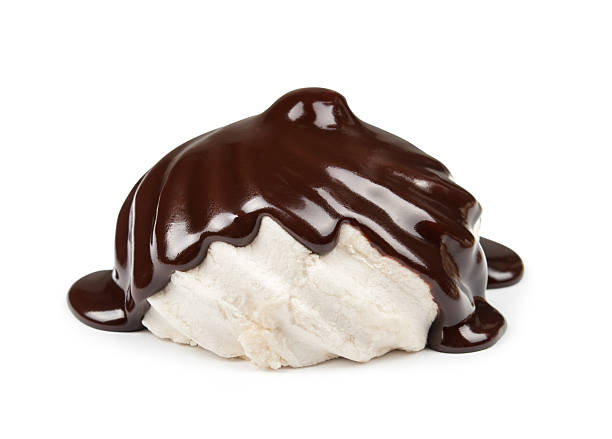 istock vanilla dessert with chocolate glaze on a white background 532984951