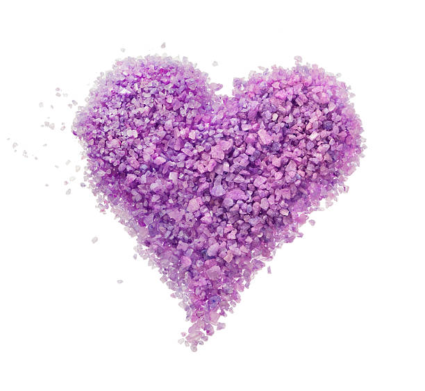 istock Purple heart of lavender bath salt 532986341