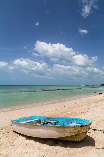 istock Lonely boat in paradise 532986805
