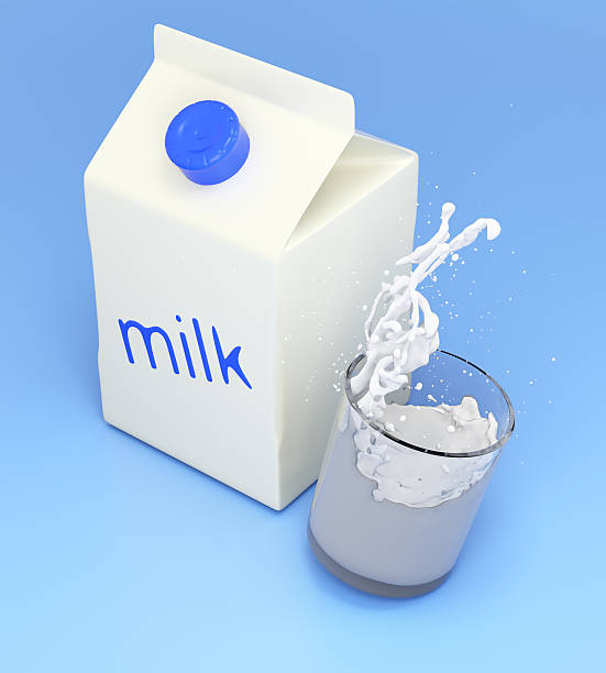 istock Milk carton and glass 532988067