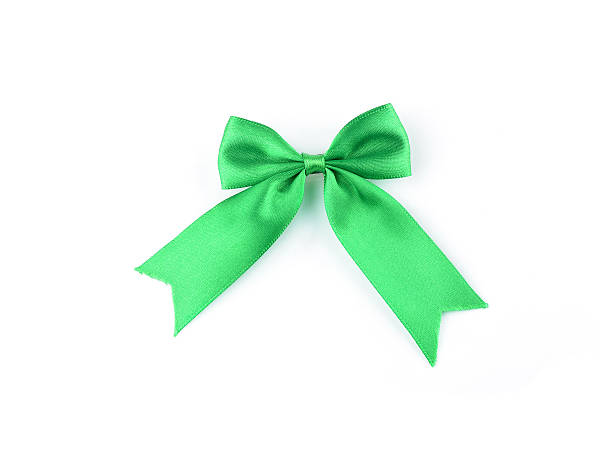istock Green bow tie isolated on white background 532988299