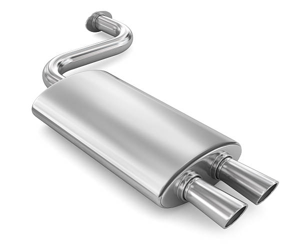 автомобиль выхлопная труба. - part of vehicle exhaust pipe vehicle part car стоковые фото и изображения