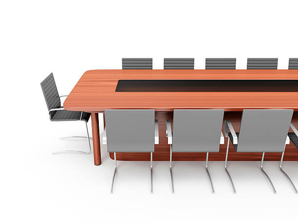 istock Modern Conference Table with Chairs isolated on white background 533008139