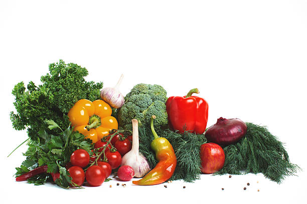 istock fresh vegetables with leaves isolated on white background 533009525
