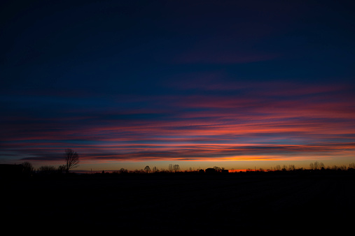 Dramatic sunset sky