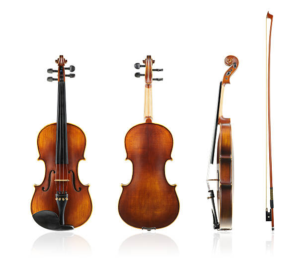 vecchio violino. - musical instrument violin sheet music music foto e immagini stock