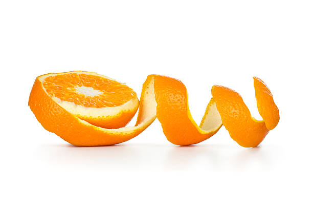 istock orange peel spiral on white background 533032377