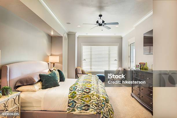 Master Bedroon In New Luxury Home Stock Photo - Download Image Now - Home Showcase Interior, Owner's Bedroom, 2015