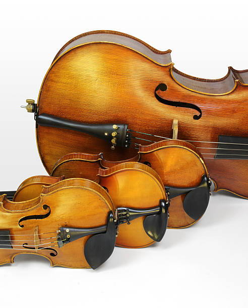 quarteto de cordas-violinos, viola, e violoncello - 4 string imagens e fotografias de stock