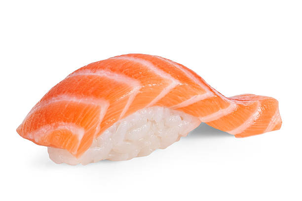 Sushi salmon menu photo stock photo