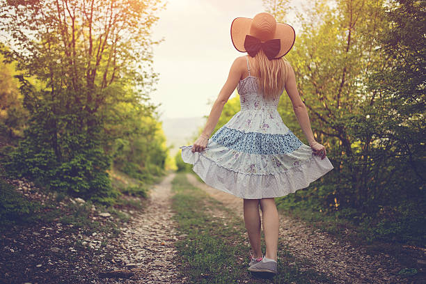 istock Girl on a stroll in forest 533039612