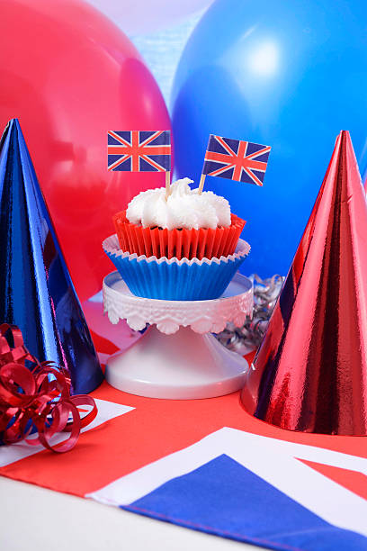 istock Party cupcakes with UK flags 533041858