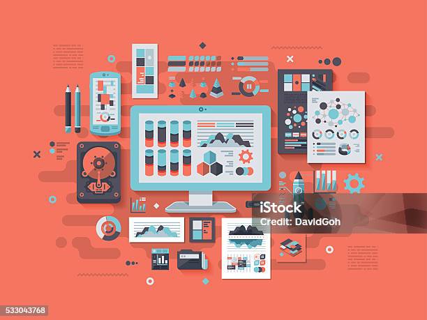 Big Data Flat Design Concept Stock Illustration - Download Image Now ...