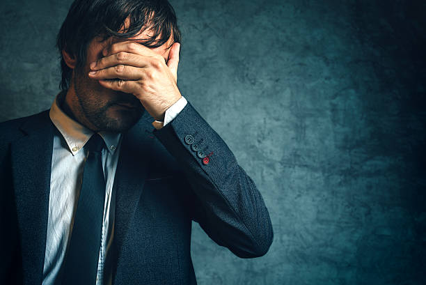 istock Unhappy businessman under stress after business project failure 533044000