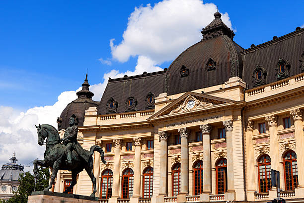 istock Central University Library and King Carol's statue 533046936