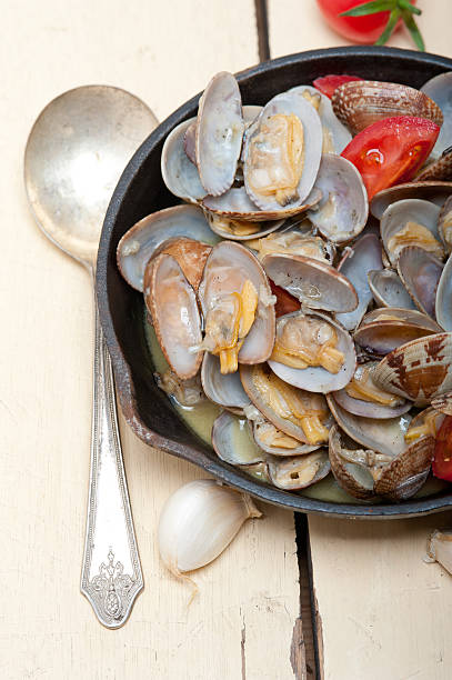 istock fresh clams on an iron skillet 533047240
