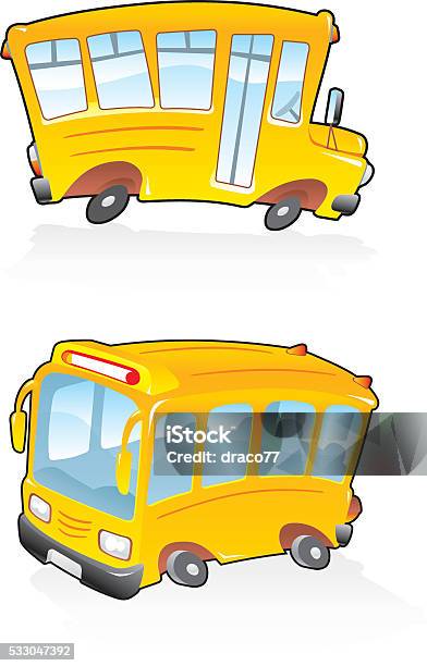 School Bus Cartoon Stock Illustration - Download Image Now - Bumper, Cartoon,  Cut Out - iStock