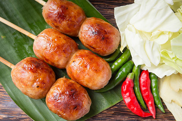 istock Isaan sausage with side dishes. 533048552