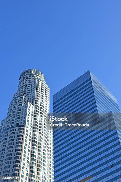 Downtown Los Angeles Stock Photo - Download Image Now - 2015, Aerial View, Blurred Motion