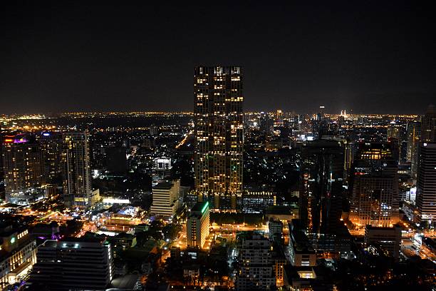 istock Bangkok cityscape by night, Thailand 533050482