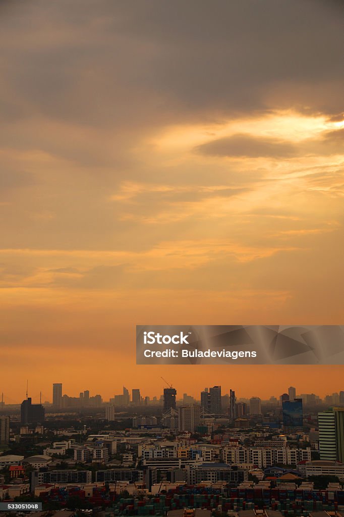 Bangkok Sunset Bangkok view at  Krung Thep Maha Nakhon Architecture Stock Photo