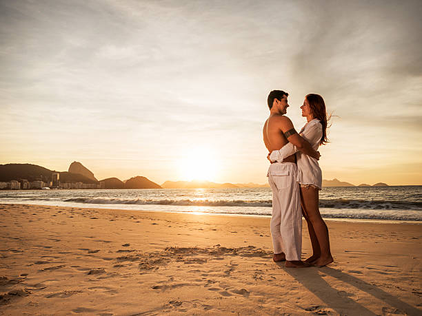 istock Romance on the beach at sunset. 533052309