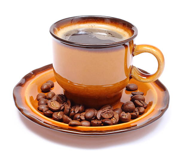istock Heap of coffee grains and beverage 533053745