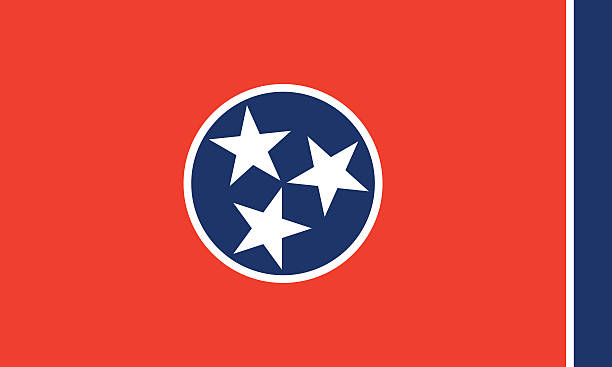 Tennessee State Flag EPS 10 and JPEG tennessee stock illustrations