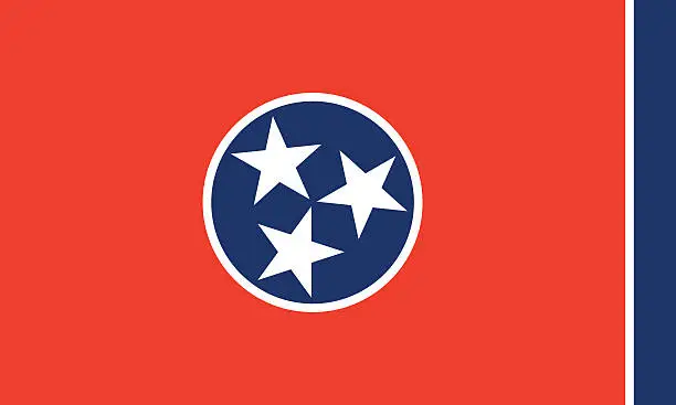 Vector illustration of Tennessee State Flag