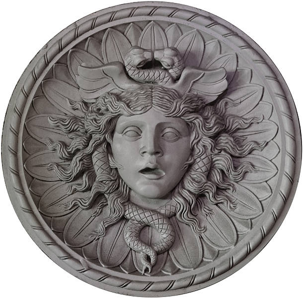 medusa medalhão - medusa greek mythology mythology gorgon imagens e fotografias de stock