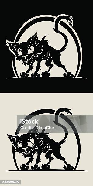 Scrappy Cat Stock Illustration - Download Image Now - Junkyard, Tattoo, 2015