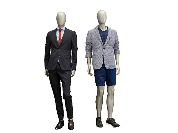istock Two male mannequins dressed in suit. 533057160