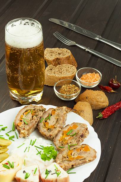 istock Baked roll with minced meat, cheese rolls and mayonnaise. 533057758