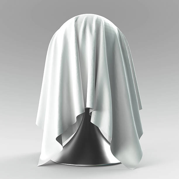 istock ball on conical stand covered with light grey matte fabric 533057946