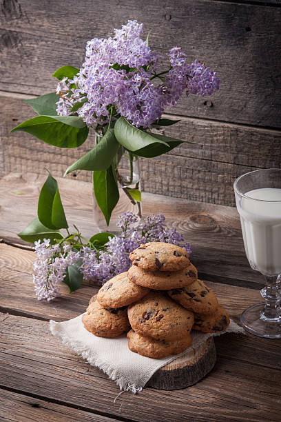 istock Stack of cookies with glass of milk 533058004