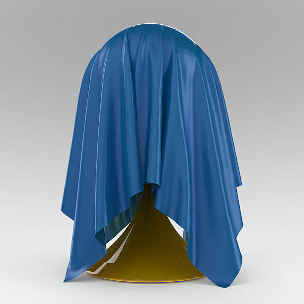 istock ball on conical stand covered with light grey matte fabric 533058924