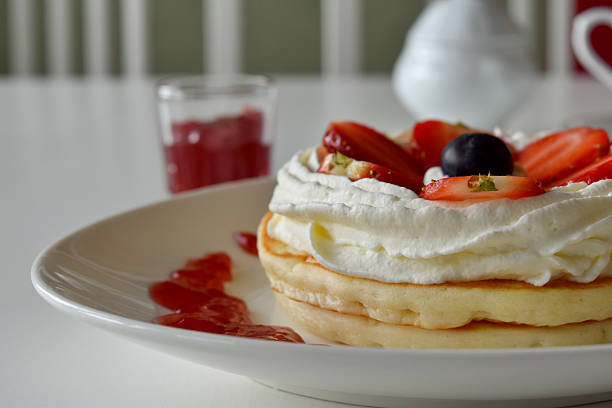 istock Pancakes served with fresh strawberry 533060072