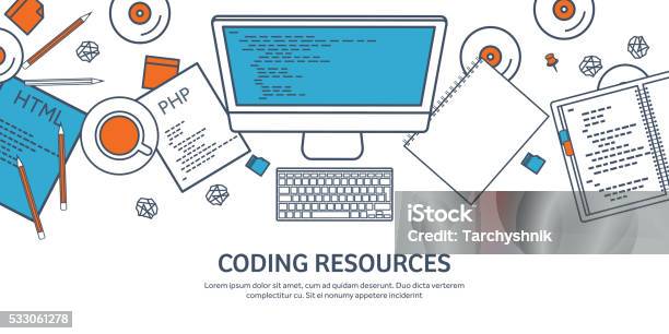 Lined Programming Coding Outline Flat Computing Background Code ...