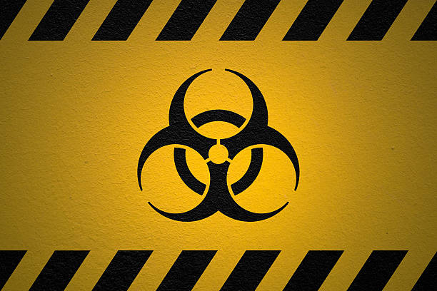 Danger Biohazard sign Black  biochemical weapon photos stock pictures, royalty-free photos & images
