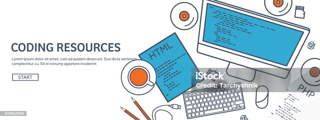 Lined Programming Coding Outline Flat Computing Background Code ...