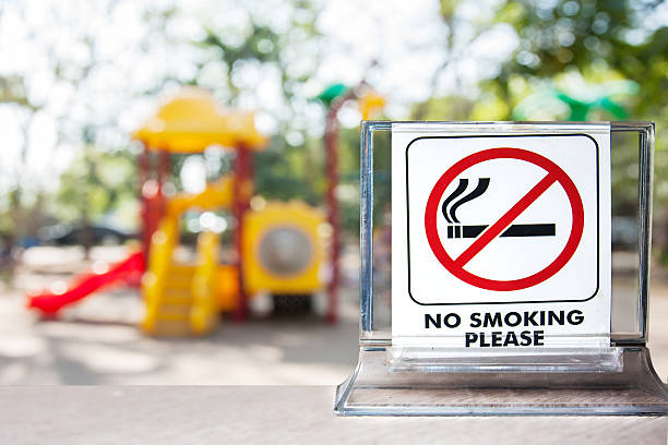 istock no smoking sign over blurred playground 533064330