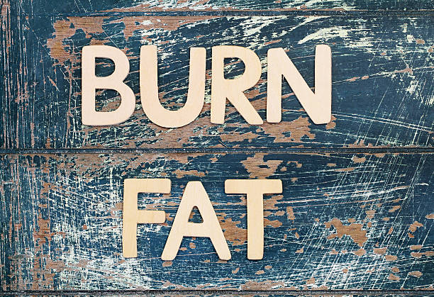 istock Burn fat written with wooden letters on rustic surface 533064580