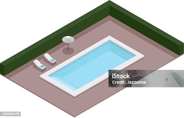 Isometric Pool Vector Stock Illustration - Download Image Now ...