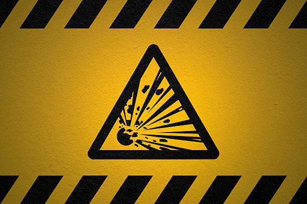 Danger Explosive sign Black  explosive stock pictures, royalty-free photos & images