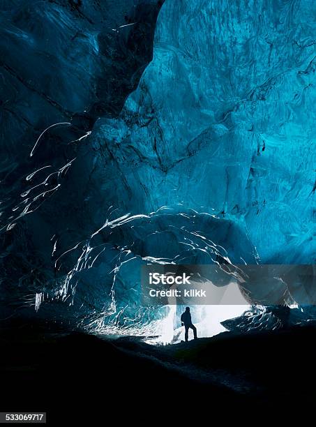 The Explorer Stock Photo - Download Image Now - Glacier, Cave, Tunnel