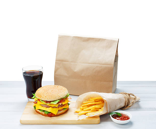 istock Fast food take away. Hamburger, cola and fries 533070100