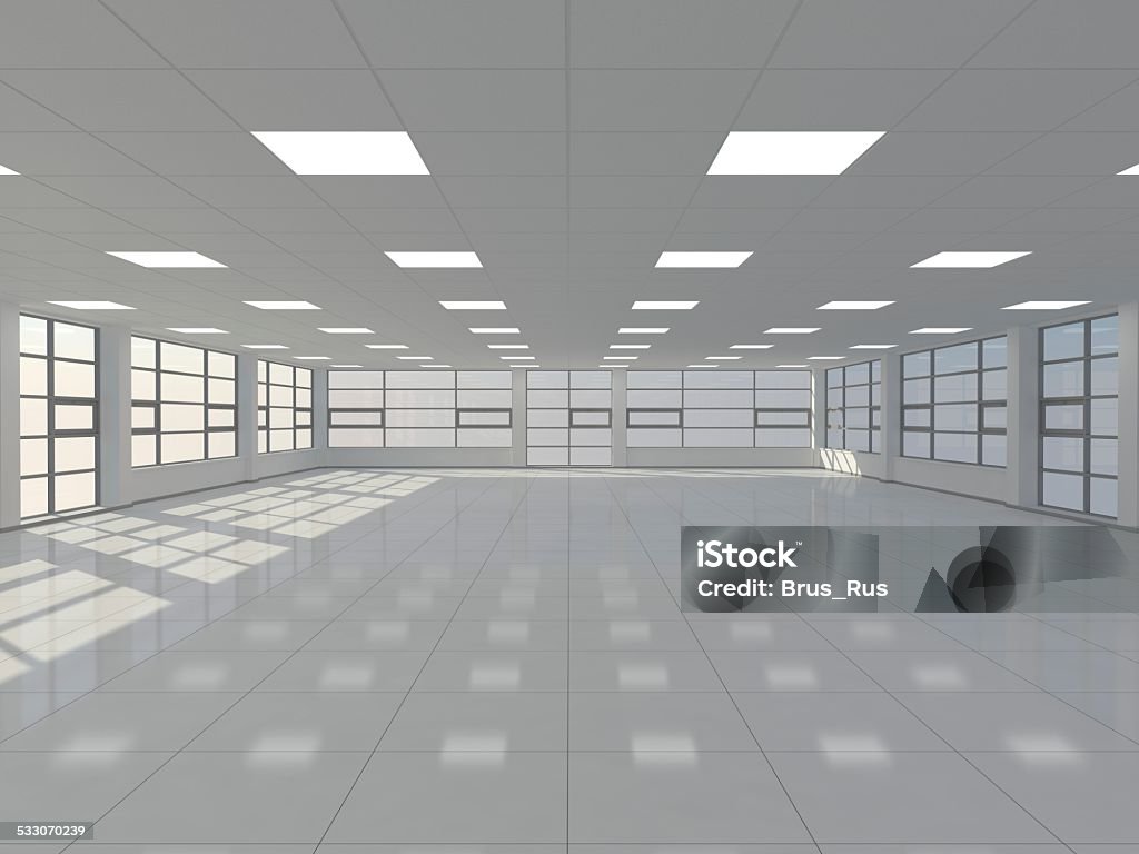 Large empty room Large empty room with light walls, ceiling and floor 2015 Stock Photo