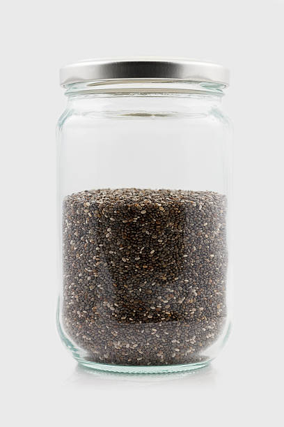 istock Chia seeds in a glass jar 533070645